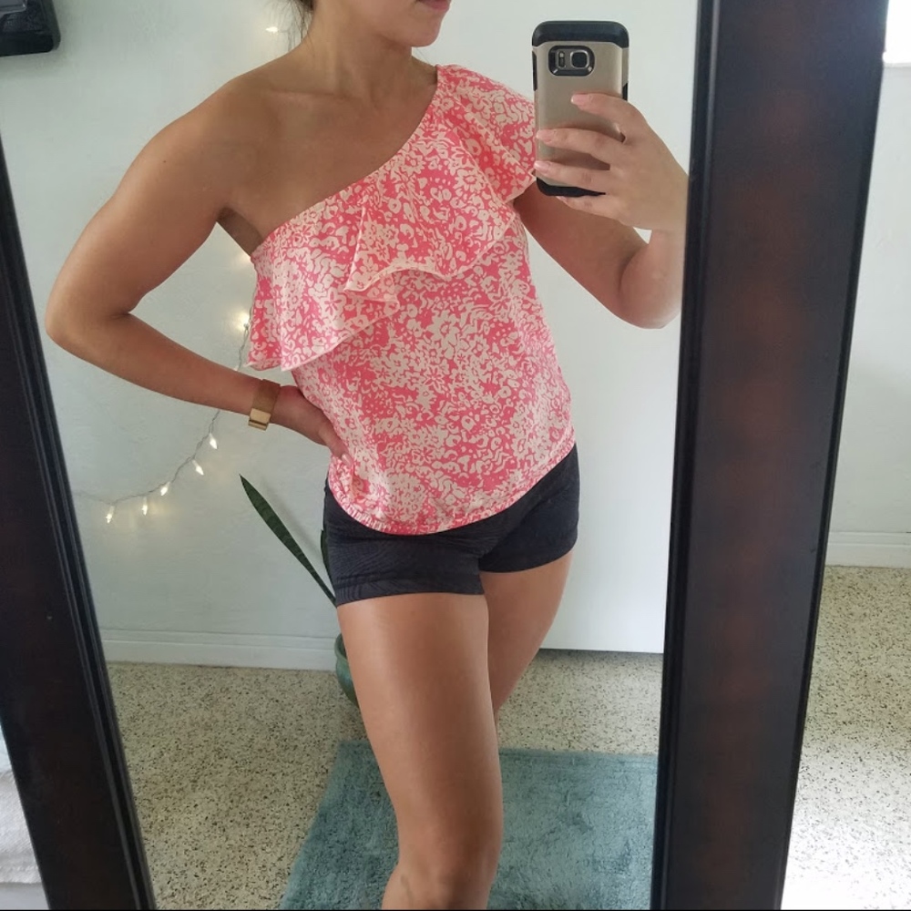 Pink One Shoulder American Eagle Top
